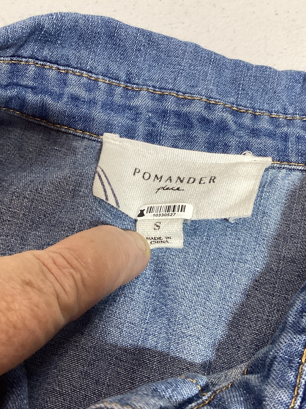 Pomander Place Light Blue Denim Top